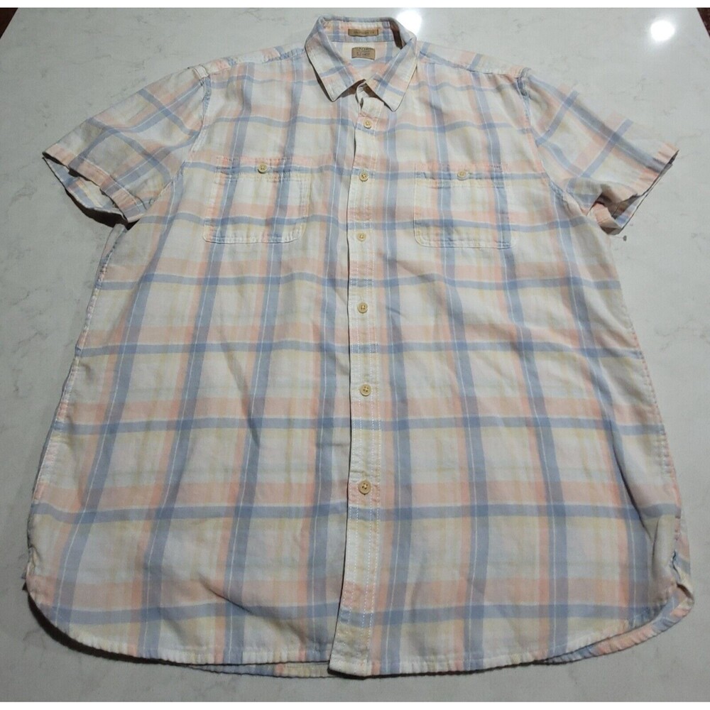 Lucky Brand California Fit Western Wear Country Plaid White Pink XL Shirt NWOT - Picture 2 of 7
